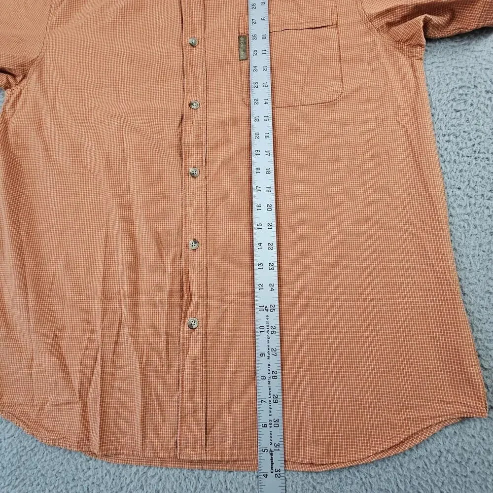 Columbia Men's XCO Shirt XL Orange Plaid Button Up Fishing Hiking Casual - Picture 7 of 7